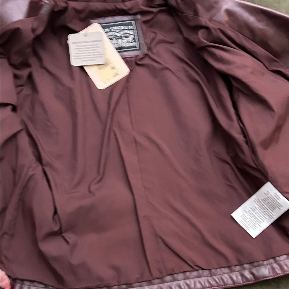 Levi's Women's oxblood color faux leather Jacket - Picture 10 of 15
